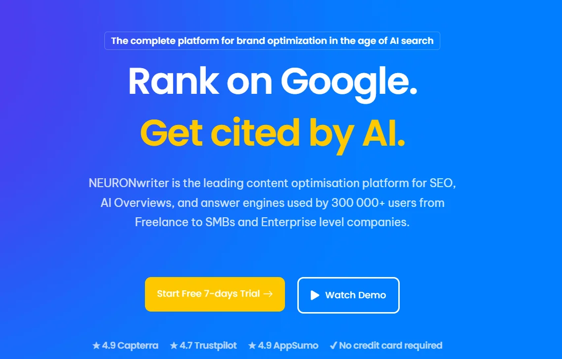 NeuronWriter positionné sur le SEO classique et la visibilité dans les réponses IA (GEO)