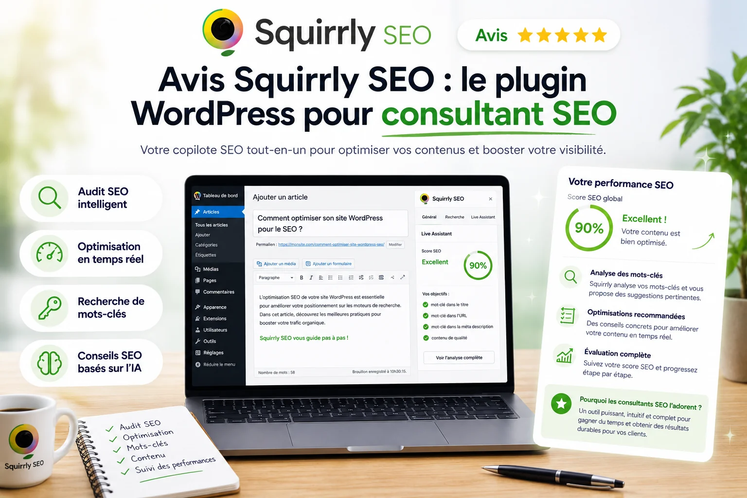 Avis Squirrly SEO : le plugin WordPress pour consultant SEO